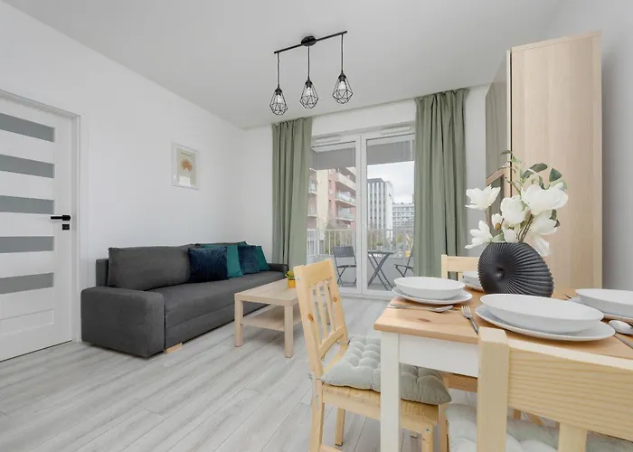Modern Apartment With Balcony & Parking Warsaw Mokotow By Noclegi Renters