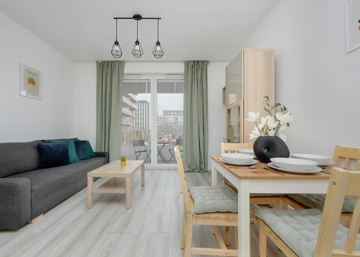 Modern Apartment With Balcony & Parking Warsaw Mokotow By Noclegi Renters