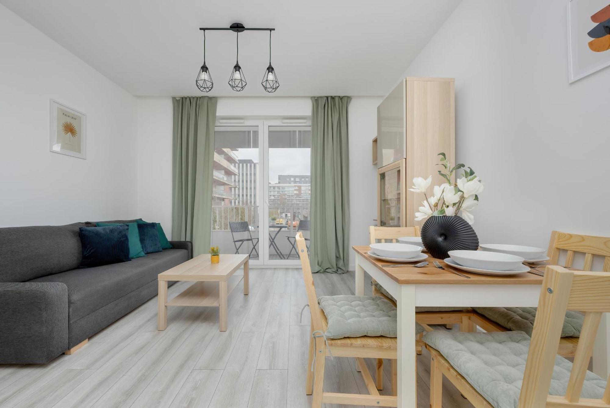 Apartment Modern With Balcony & Parking Mokotow By Renters